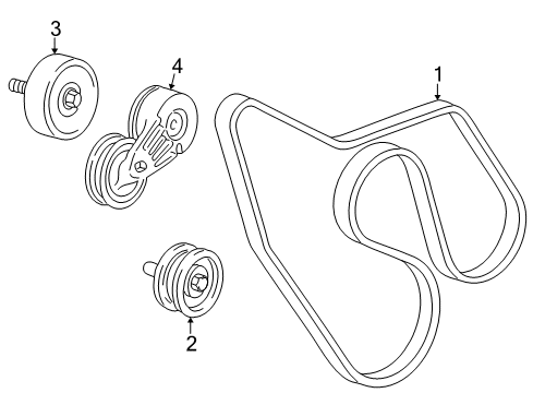 2010 Chevy Silverado 1500 Belts & Pulleys, Maintenance Diagram 1 - Thumbnail