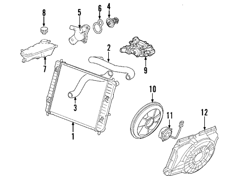 2009 Chevy Corvette Cooling System, Radiator, Water Pump, Cooling Fan Diagram 5 - Thumbnail