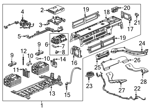 2019 Buick LaCrosse Battery Assembly, High Vltg (Refurbish) Diagram for 24291798