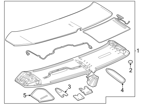 2024 Cadillac LYRIQ Rear Spoiler Diagram