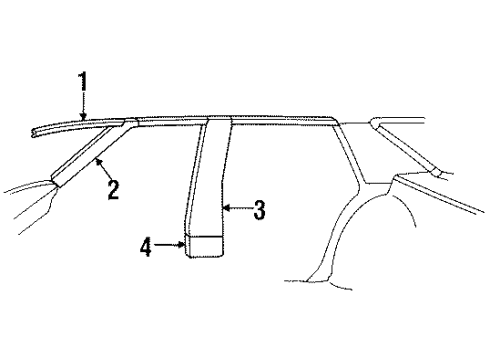 1986 Buick LeSabre Interior Trim - Pillars, Rocker & Floor Diagram 1 - Thumbnail