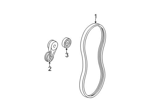 2004 Oldsmobile Alero Belts & Pulleys, Cooling Diagram 1 - Thumbnail