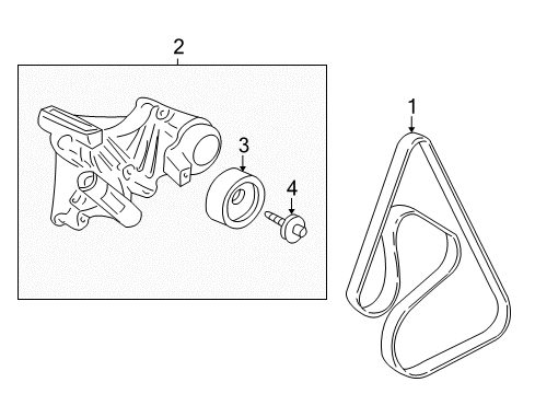 2002 Buick LeSabre Belts & Pulleys, Maintenance Diagram