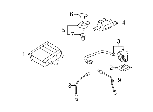 2009 Hummer H3 Emission Components Diagram 2 - Thumbnail