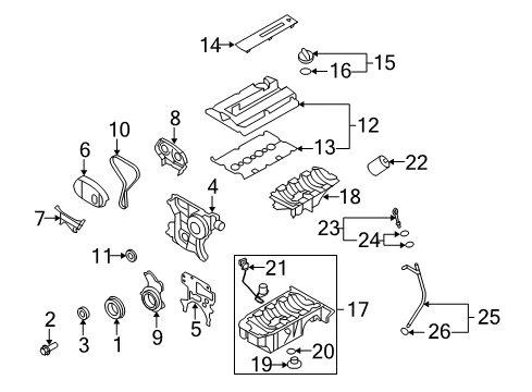 2008 Saturn Astra Engine Parts & Mounts, Timing, Lubrication System Diagram 1 - Thumbnail