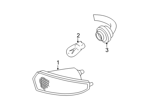 1997 Chevy Cavalier Park & Signal Lamps Diagram