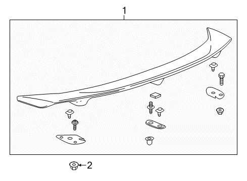 2016 Chevy Camaro Rear Spoiler Diagram 3 - Thumbnail