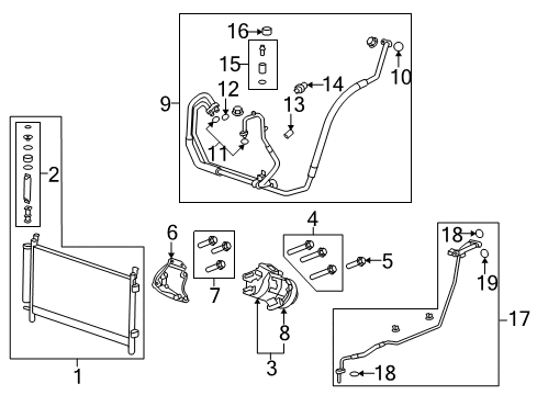 2011 Chevy Camaro A/C Condenser, Compressor & Lines Diagram 2 - Thumbnail