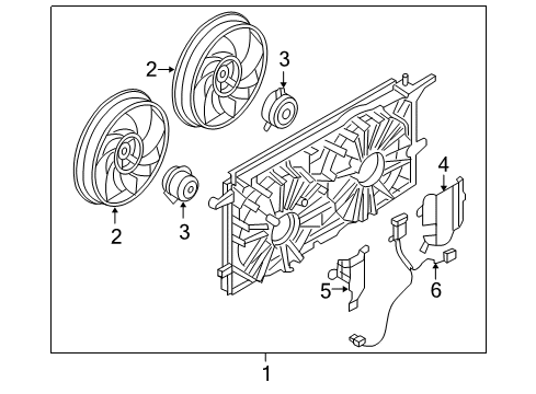 2005 Saturn Relay Cooling System, Radiator, Water Pump, Cooling Fan Diagram 2 - Thumbnail