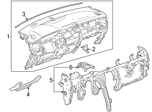 2024 Chevy Trax Cluster & Switches, Instrument Panel Diagram 6 - Thumbnail