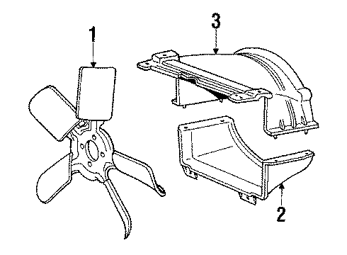 1986 Pontiac Grand Prix Pulley Assembly, Fan & W/Pump Diagram for 14088987