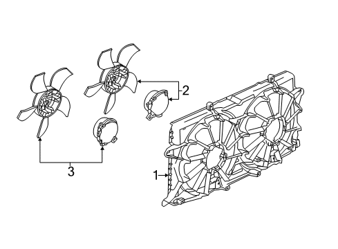 2019 Cadillac Escalade ESV Cooling System, Radiator, Water Pump, Cooling Fan Diagram 2 - Thumbnail