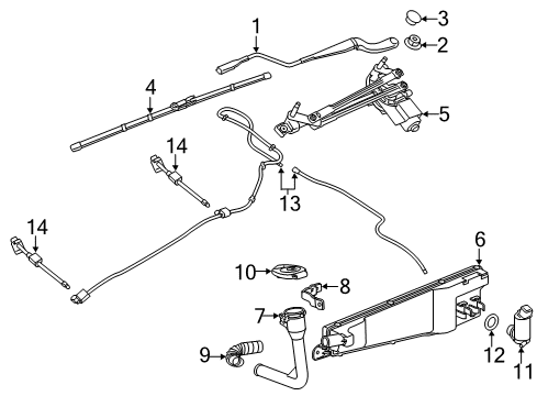 2014 Chevy SS Nozzle Assembly, Windshield Washer Diagram for 92256522