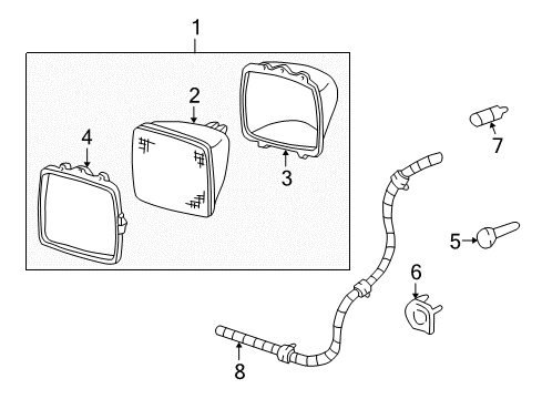 2000 Chevy C3500 Headlamps, Electrical Diagram 2 - Thumbnail