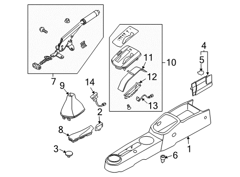 2006 Chevy Aveo Boot,Parking Brake Lever *Black Diagram for 96455883