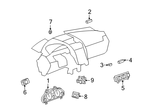 2007 Saturn Outlook A/C & Heater Control Units Diagram