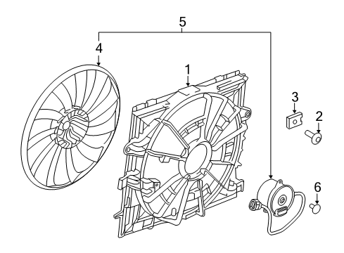 2018 Cadillac CT6 Cooling System, Radiator, Water Pump, Cooling Fan Diagram 4 - Thumbnail