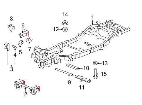 2008 GMC Yukon Frame & Components Diagram 2 - Thumbnail