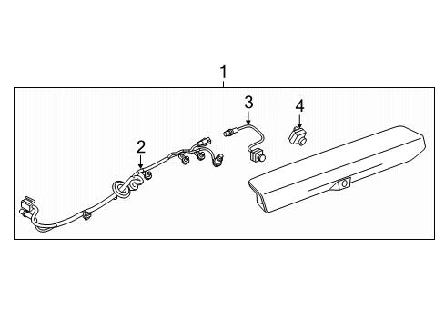 2022 GMC Sierra 1500 Harness Assembly, I/S Rr View Mir Wrg Diagram for 84859039