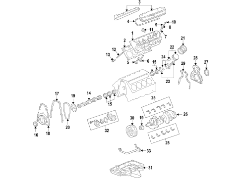 2019 Chevy Corvette Crankshaft Assembly Diagram for 12684206