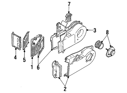 1993 Cadillac Allante Valve Assembly, Temperature Diagram for 3053902