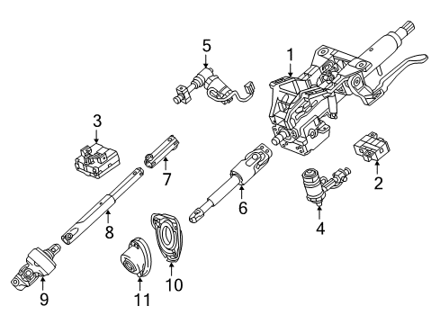 2018 Cadillac ATS Steering Column & Wheel, Steering Gear & Linkage Diagram 3 - Thumbnail