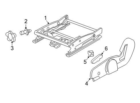 2005 Saturn Vue Knob,Driver Seat Adjuster Switch *Neutral Diagram for 22702927