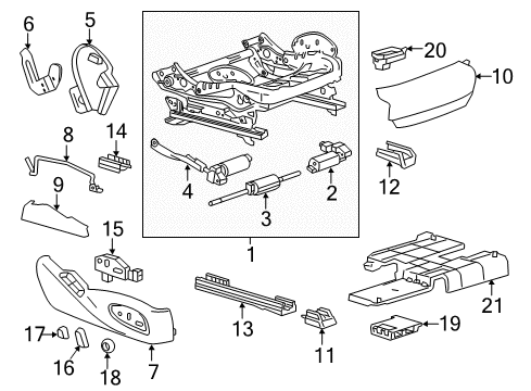 2018 Cadillac ATS Tracks & Components Diagram 7 - Thumbnail