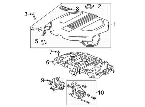 2020 Cadillac CT5 Engine Appearance Cover Diagram 2 - Thumbnail