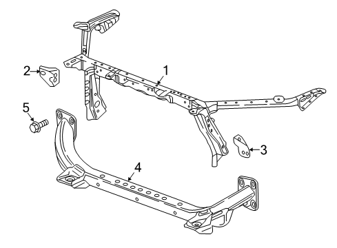 2021 GMC Acadia Radiator Support Diagram