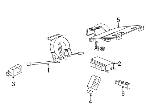 2016 Chevy Malibu Limited Air Bag Components Diagram 2 - Thumbnail