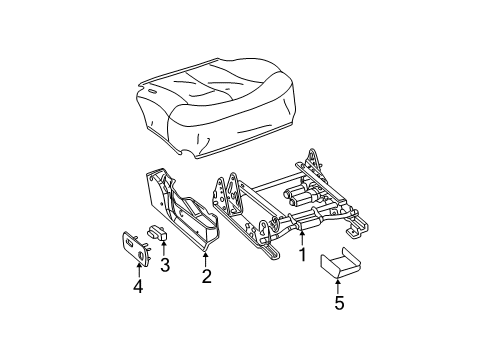 2006 Cadillac Escalade ESV Cover,Passenger Seat Riser Finish *Shale Diagram for 88941725