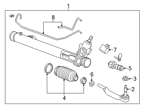 2011 Cadillac CTS P/S Pump & Hoses, Steering Gear & Linkage Diagram 4 - Thumbnail