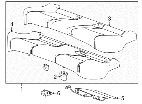 2016 Chevy Cruze Pad Assembly, R/Seat Cush (W/ Wire) Diagram for 84282995