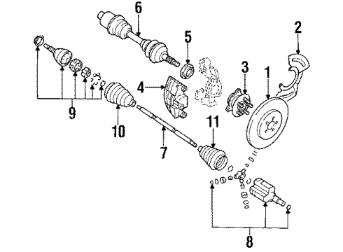 1989 Oldsmobile Cutlass Calais Shaft,Axle Diagram for 7846165