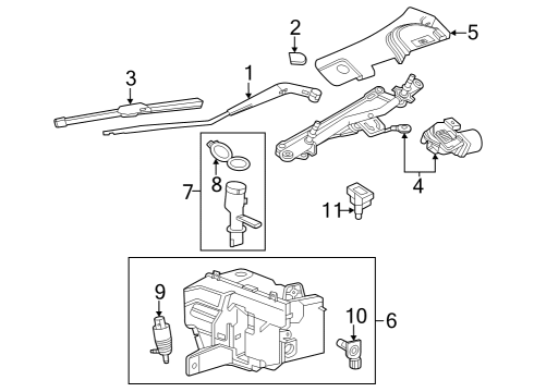 2023 Cadillac LYRIQ HOSE ASM-WSWA NOZ EXTN (APPL 2) Diagram for 85148197