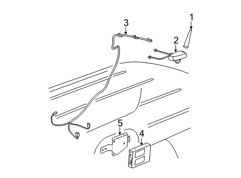 2007 Chevy HHR Antenna & Radio Diagram 1 - Thumbnail