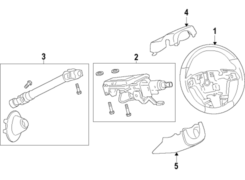 2014 Chevy Caprice Wheel Assembly, Strg *Grph Slvr Mt Diagram for 92273504