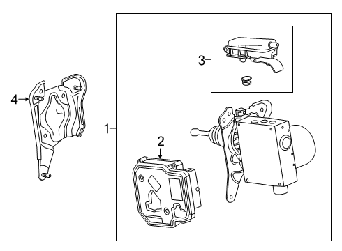 2020 Cadillac XT4 ABS Components Diagram