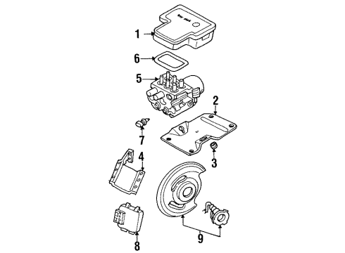 1992 GMC Yukon ABS Components, Electrical Diagram