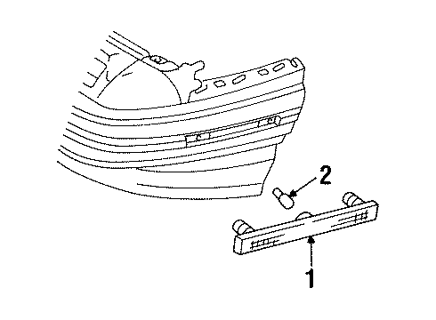 1995 Pontiac Grand Prix Side Marker Lamps & Reflector Diagram 1 - Thumbnail