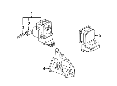 2005 Chevy Uplander ABS Components Diagram