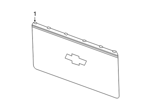 2022 Chevy Silverado 3500 HD Cover Pkg, Front Grl Opg Diagram for 84774161