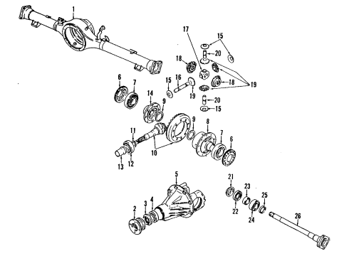 1998 Chevy Tracker Rear Axle Shaft,Rh (On Esn) Diagram for 91176941