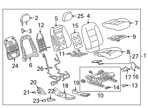 2019 GMC Terrain Cover Assembly, Front Seat Cushion *Ash Grey Y Diagram for 84324613