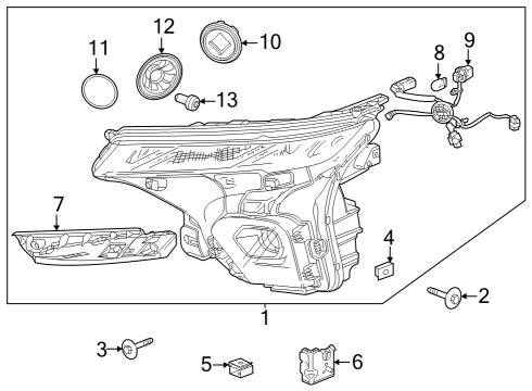 2024 Chevy Trailblazer Bolt/Screw, Hdlp Diagram for 42748429