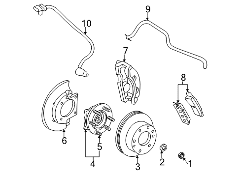 2003 GMC Savana 2500 Caliper Asm,Rear Brake (W/O Brake Pads & Bracket) Diagram for 19331021