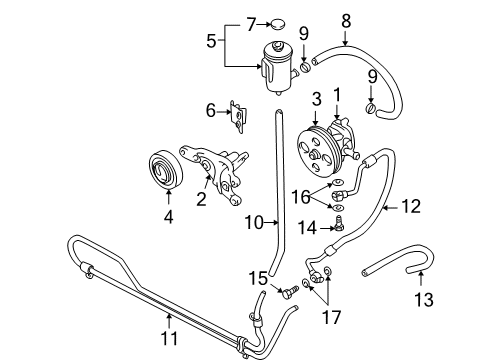 2002 Chevy Tracker Hose,Low Pressure Tank (On Esn) Diagram for 30027942