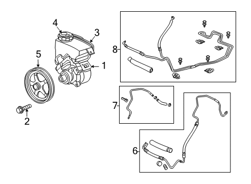 2009 Chevy Malibu P/S Pump & Hoses, Steering Gear & Linkage Diagram 7 - Thumbnail