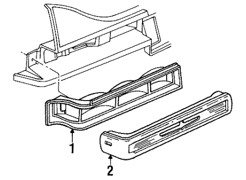 1989 Cadillac Seville Housing Assembly, Left Diagram for 16503431